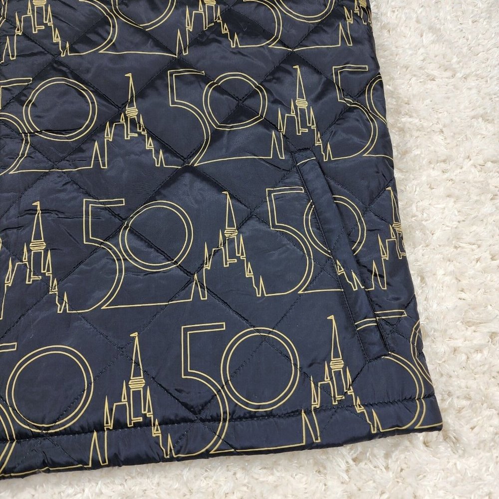 Walt Disney World Jacket Mens XXL Black 50th Anniversary Quilted Zip Castle - Picture 8 of 15